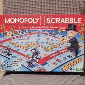 Hasbro Monopoly Scrabble Board Game - Red and White